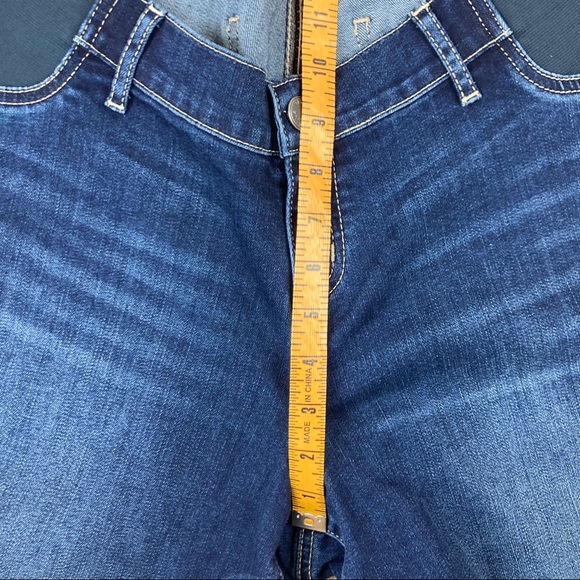Indigo Blue Side Panel Crop Maternity Jeans NWT Z - Picture 7 of 16